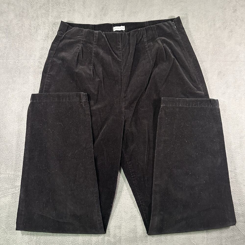 Carolina Blues Pants Black Women’s Size 14 Corduroy Stretch Straight Casual